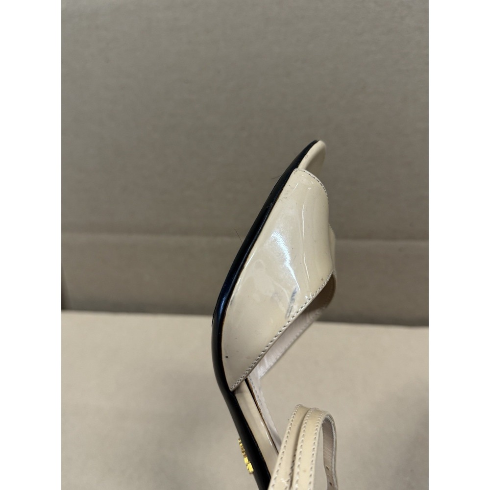 Prada Womens Patent Leather Strap Sandals Beige Size 39 - Picture 8 of 10